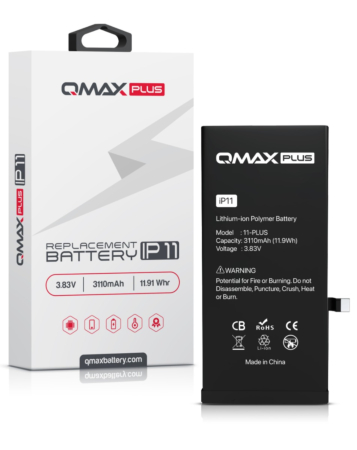 Stock up on the QMAX Plus Replacement Battery for iPhone 11, 3110 mAH.