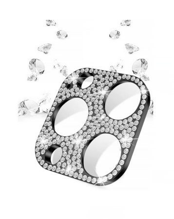 Shop the Back Camera Diamond Frame for iPhone 12 Mini and iPhone 12 in black.
