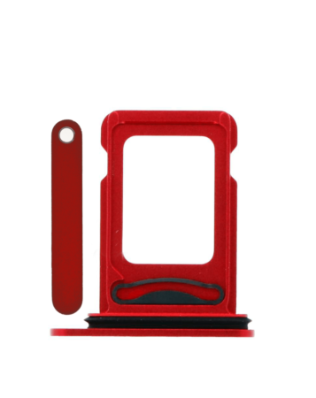 Buy the dual SIM card tray for iPhone 12 in red.
