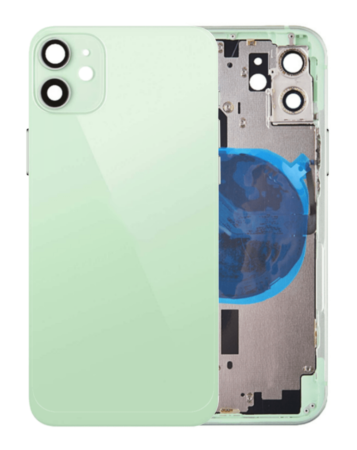 Stock up on the green back housing frame with small components pre-installed for iPhone 12, no logo.
