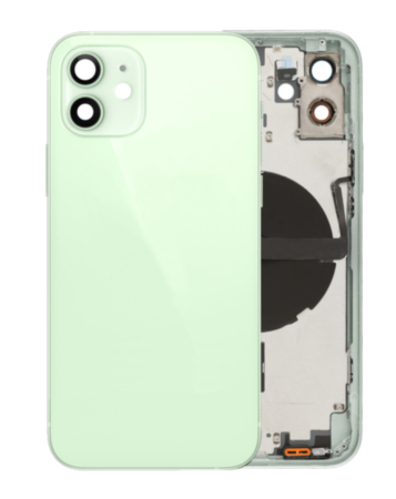 Back Housing Frame with Small Components Pre-Installed for iPhone 12 (NO LOGO) (International) (GREEN)