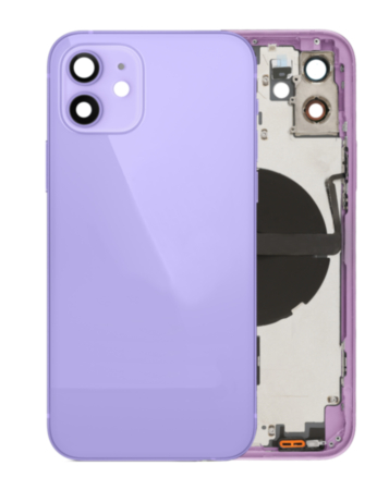 Back Housing Frame with Small Components Pre-Installed for iPhone 12 (NO LOGO) (International) (PURPLE)