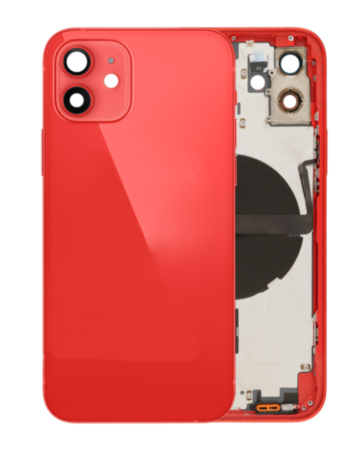 Back Housing Frame with Small Components Pre-Installed for iPhone 12 (NO LOGO) (International) (RED)
