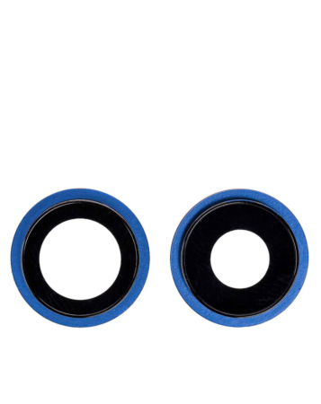 Back Camera Lens with Bracket for iPhone 12 / 12 Mini (BLUE) (2 Piece Set) (Premium)