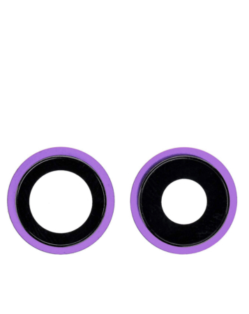 Back Camera Lens with Bracket for iPhone 12 / 12 Mini (PURPLE) (2 Piece Set) (Premium)