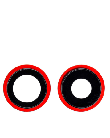 Back Camera Lens with Bracket for iPhone 12 / 12 Mini (RED) (2 Piece Set) (Premium)
