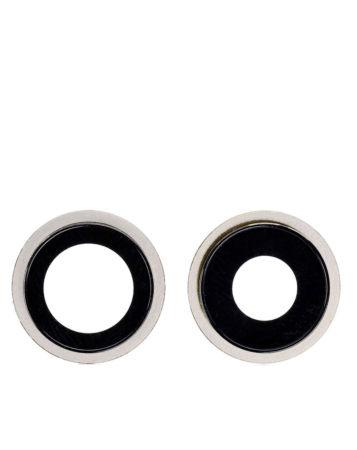 Back Camera Lens with Bracket for iPhone 12 / 12 Mini (WHITE) (2 Piece Set) (Premium)