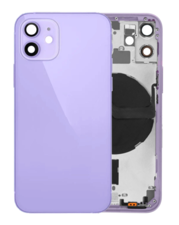 Back Housing Frame with Small Components Pre-Installed for iPhone 12 Mini (NO LOGO) (PURPLE) (International)