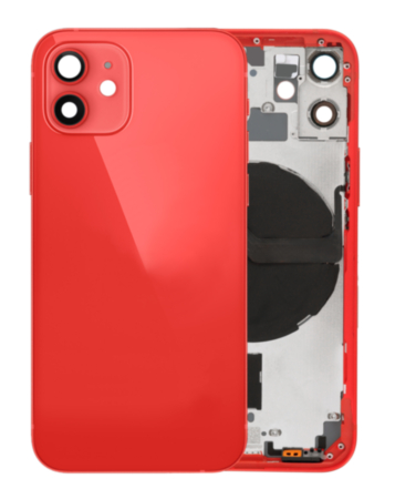Back Housing Frame with Small Components Pre-Installed for iPhone 12 Mini (NO LOGO) (RED) (International)