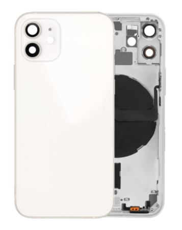 Back Housing Frame with Small Components Pre-Installed for iPhone 12 Mini (NO LOGO) (International) (WHITE)