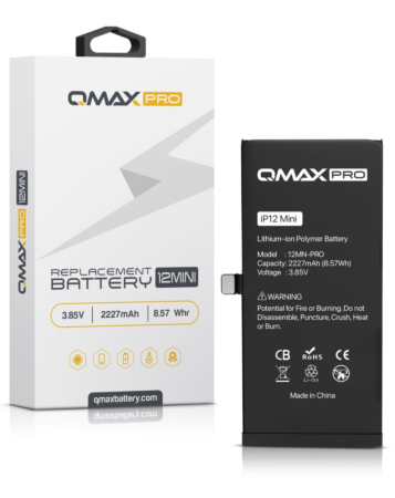 QMAX Pro Replacement Battery for iPhone 12 Mini (2227 mAh) (Only Ground Shipping)