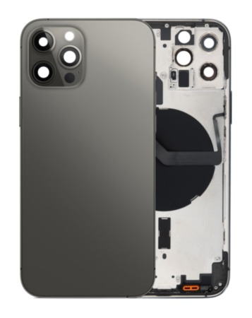 Back Housing Frame with Small Components Pre-Installed for iPhone 12 Pro (NO LOGO) (GRAPHITE) (International)
