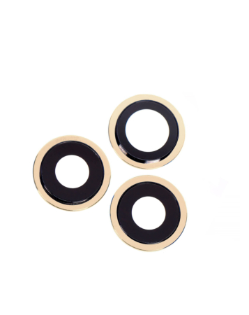 Back Camera Lens with Bracket for iPhone 12 Pro (GOLD) (3 Piece Set) (Premium)