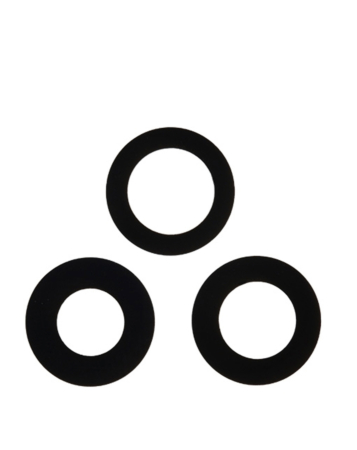 Back Camera Lens with Adhesive Tape for iPhone 12 Pro Max (3 Piece Set) (Pack of 5) (Aftermarket)