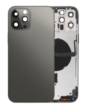 Back Housing Frame with Small Components Pre-Installed for iPhone 12 Pro Max (NO LOGO) (GRAPHITE)