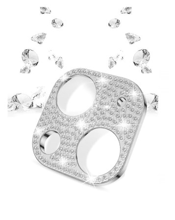 Shop the Back Camera Diamond Frame for iPhone 13 Mini and 13 in Silver.