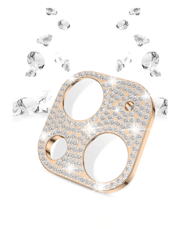 Order the Back Camera Diamond Frame for iPhone 13 Mini and 13 in Gold.