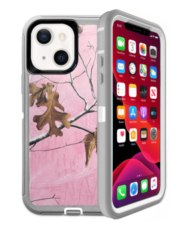 Heavy Duty Case for iPhone 13 Mini (CAMO PINK) (Only Ground Shipping)