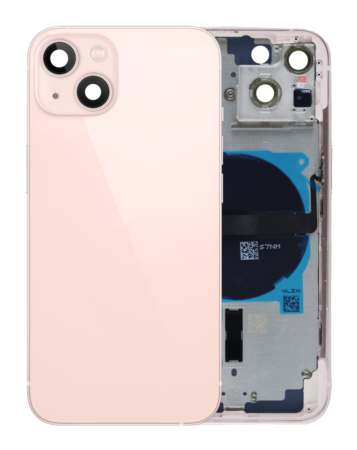 Buy the Back Housing Frame with Small Components Pre-Installed for iPhone 13 NO LOGO US Version PINK.

