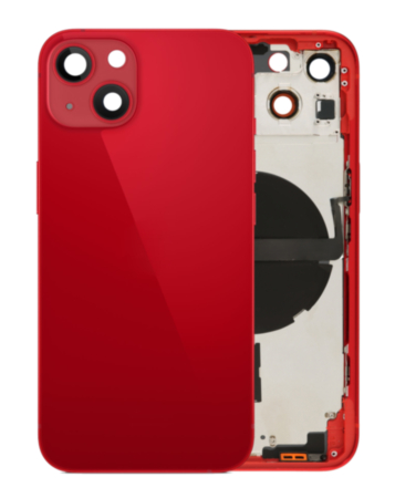 Back Housing Frame with Small Components Pre-Installed for iPhone 13 (NO LOGO) (International) (RED)