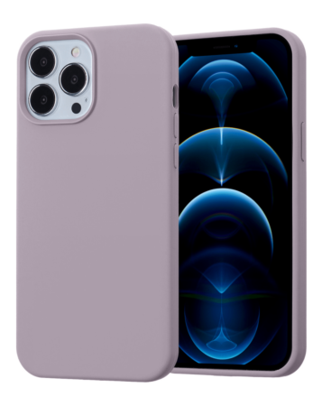 Soft Solid Silicone Case (Full Buttom Cover) - BEIGE for iPhone 13 Pro (Only Ground Shipping)