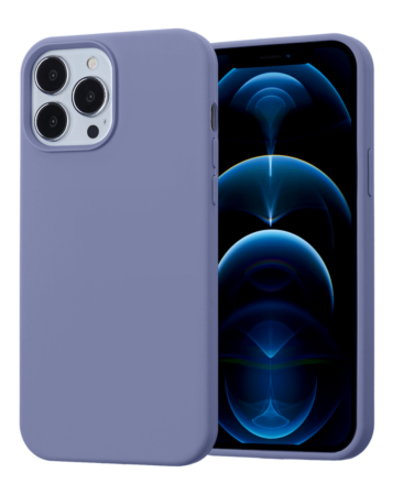 Soft Solid Silicone Case (Full Buttom Cover) - GRAY for iPhone 13 Pro Max (Only Ground Shipping)