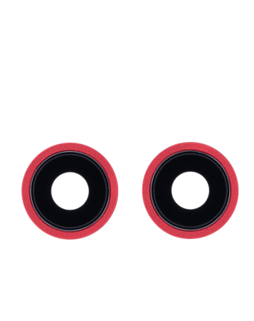 Back Camera Lens with Bracket for iPhone 13 / 13 Mini (RED) (2 Piece Set) (Premium)