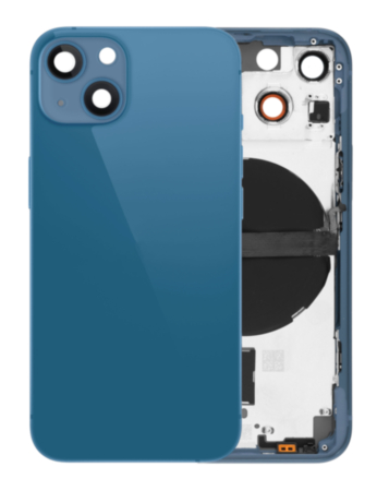 Back Housing Frame with Small Components Pre-Installed for iPhone 13 Mini (NO LOGO) (International) (BLUE)
