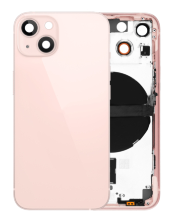 Back Housing Frame with Small Components Pre-Installed for iPhone 13 Mini (NO LOGO) (International) (PINK)