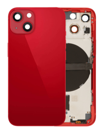 Back Housing Frame with Small Components Pre-Installed for iPhone 13 Mini (NO LOGO) (International) (RED)
