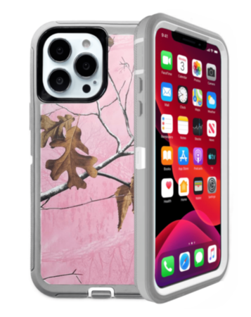 Heavy Duty Case for iPhone 13 Pro (CAMO PINK) (Only Ground Shipping)
