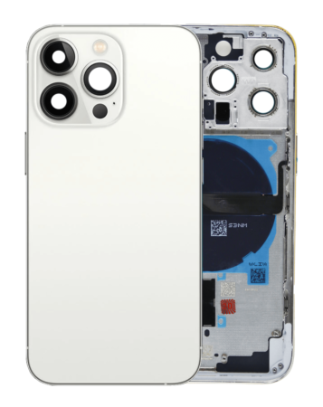 Purchase the Back Housing Frame with Small Components Pre-Installed for iPhone 13 Pro NO LOGO US Version SILVER.
