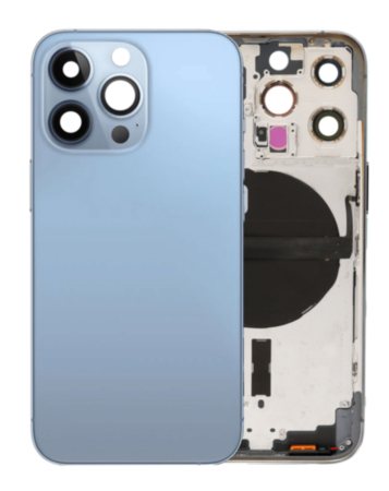 Back Housing Frame with Small Components Pre-Installed for iPhone 13 Pro (NO LOGO) (International) (SIERRA BLUE)