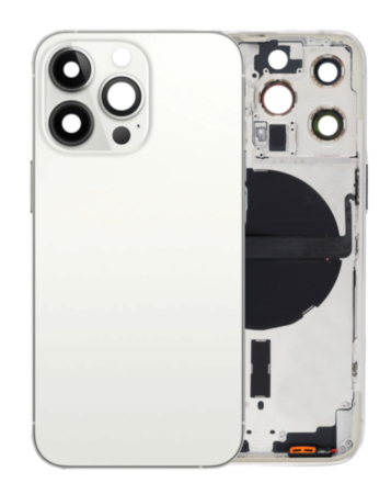 Back Housing Frame with Small Components Pre-Installed for iPhone 13 Pro (NO LOGO) (International) (SILVER)