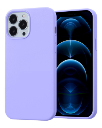 Soft Solid Silicone Case (Full Buttom Cover) - LILAC for iPhone 13 Pro (Only Ground Shipping)
