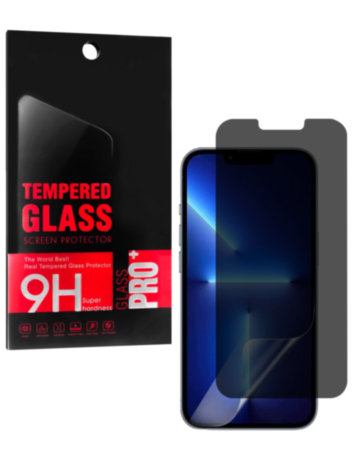 Privacy Tempered Glass for iPhone 13 / 13 Pro / 14 / 16e / 17e (2.5D / Pack of 10)