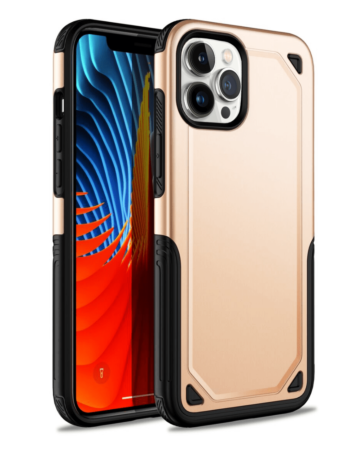 Armor Dual Layer Impact Shockproof Cover - GOLD for iPhone 13 Pro Max (Only Ground Shipping)