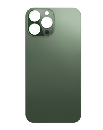 Buy the back glass with bigger camera hole for iPhone 13 Pro Max alpine green, no logo.

