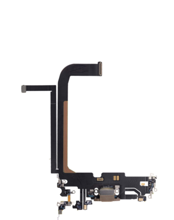 Grab the wholesale deals on the gold OEM pull charging port flex cable for iPhone 13 Pro Max.

