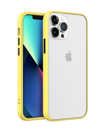 Hard PC Rear / Soft TPU Colorful Border Case - Style 4 for iPhone 13 Pro (Only Ground Shipping)