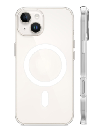 Wireless Charging Clear Case with IC Chip for iPhone 13 / 14 (Only Ground Shipping)