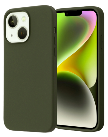 Soft Solid Silicone Case (Full Buttom Cover) - Style 50 for iPhone 13 / 14 / 16e / 17e (Only Ground Shipping)