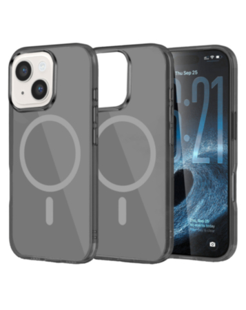 Transparent Magnetic Shockproof Case -BLACK for iPhone 14 (Only Ground Shipping)