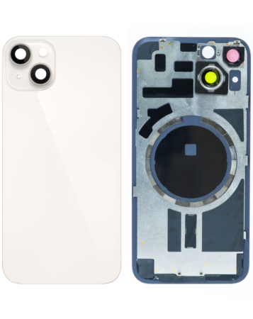 Shop the starlight back glass with frame and MagSafe magnet for iPhone 14, no logo.