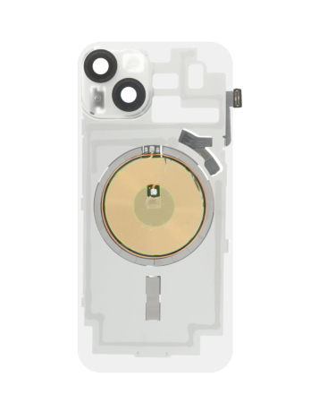 Clear Back Glass with Wireless NFC and MagSafe Magnet for iPhone 14 (NO LOGO) (MIDNIGHT)