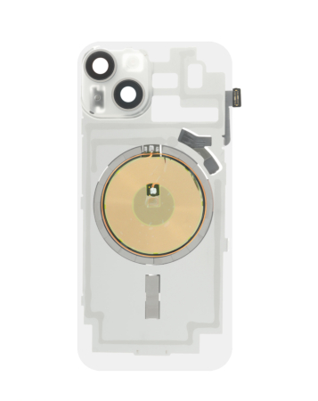 Clear Back Glass with Wireless NFC and MagSafe Magnet for iPhone 14 (NO LOGO) (STARLIGHT)