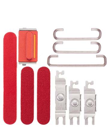 Order the hard buttons for the iPhone 14 or 14 Plus — in Red.
