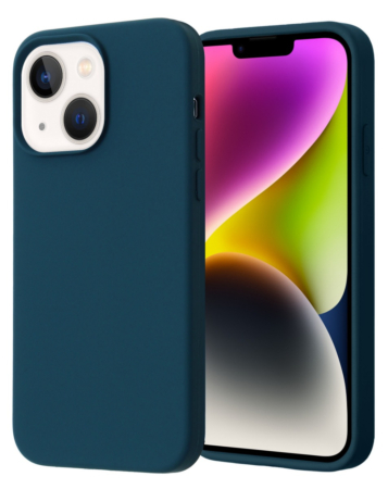 Soft Solid Silicone Case (Full Buttom Cover) - DARK TEAL for iPhone 13 / 14 / 16e / 17e (Only Ground Shipping)