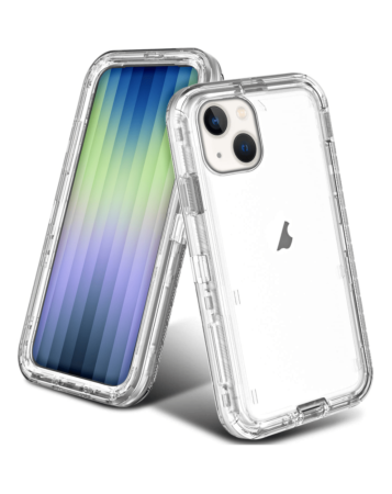 iPhone 14 Plus / 15 Plus Transparent Shockproof Case - CLEAR (Only Ground Shipping)