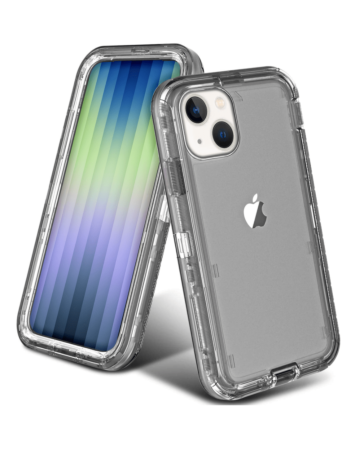 Transparent Shockproof Case - GRAY for iPhone 14 / 13 (Only Ground Shipping)
